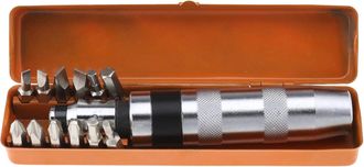 OEM Juego De Entrenamiento De 13 Piezas Para Destornilladores De Impacto Con Caja De Almacenamiento Met&aacute;lica, Adaptador Multibit De 1/2 Cuadrado De 8 Mm Y