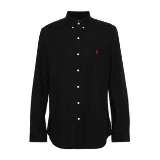 Ralph Lauren Zwarte Polo Shirt voor Mannen - Heren - Casual Overhemden - Zwart - XL - Overhemden