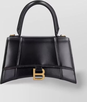 Balenciaga hourglass small leather tote bag