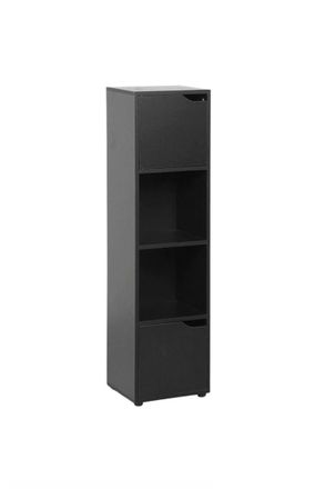 Regalos Miguel Estanter&iacute;as - Estantanter&iacute;a Ivar 4 Compartimentos Con 2 Puertas - Negro