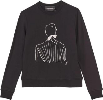 Karl Lagerfeld KL x JP Karl Sweatshirt - Dames - Sweatshirts - Zwart - S - Katoen - Hoodies & sweatvesten