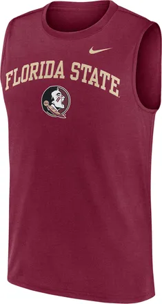 Nike Florida State Primetime Arch Legend Nike Mens Dri-FIT College Muscle Tank Top in Red | 01B369XFTN-G1M