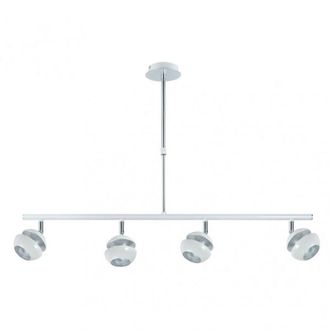 Fabrilamp Fabrilamp - Lampada a sospensione lineare dequattro luci Beethoven Bianco/Argento