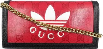 Gucci Pre-owned Gucci Adidas GG Supreme Wallet on Chain Ladies F2DPI4S01UKOT25Q