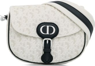 Dior Pre-owned Womens Monogram Crossbody Bag - White Leather - One Size