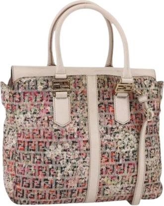 Fendi Pre-owned Handbags, female, Multicolor, Size: ONE SIZE Pre-owned Zucchino Canvas Hand Bag
