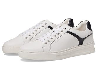 Steve Madden Mccord Mens Shoes White/Black Leather : 10 D - Medium