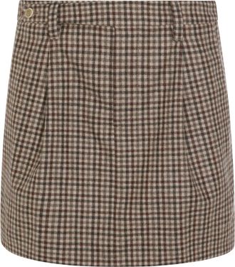 Brunello Cucinelli Skirts Beige/Marrone/Brown-Donna