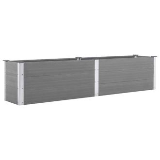 vidaXL Arriate De Wpc Gris 250x50x54 Cm Vidaxl