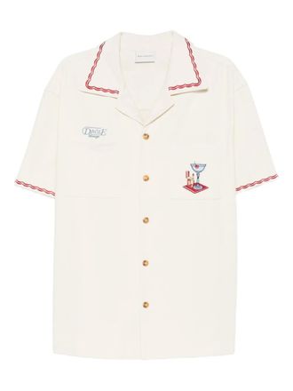 Dr&ocirc;le de Monsieur Embroidered Pocket Shirt - White