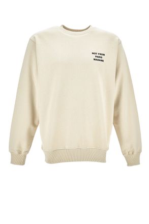 Dr&ocirc;le de Monsieur Slogan Crewneck Sweatshirt With Embroidered Details