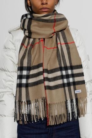 Burberry Cashmere Scarf, Unisex, Brown