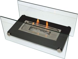Purline Chimenea De Sobremesa De Etanol En Metal Negro