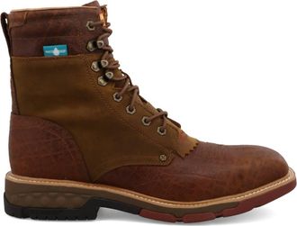 Twisted X Boots Mens 8 Cellstretch Lacer Boots In Distressed Saddle