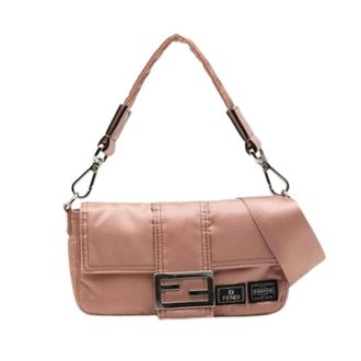 Fendi Pre-owned Baguette Satchel - Dames - Vintage Schoudertas - Roze - ONE Size - Nylon - Vintage