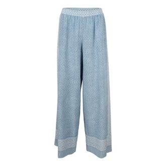 Ermanno Scervino Wide Trousers, female, Blue, Size: M Palazzo Trousers