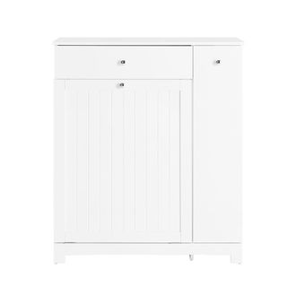 SoBuy Cesto para ropa sucia de un caj&oacute;n blanco 78x38x90.3cm moderno