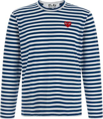 Comme Des Gar&ccedil;ons Gestreept katoenen T-shirt - Heren - Tops - Veelkleurig - Maat: L Katoen