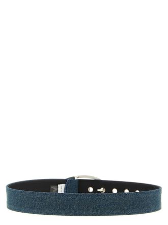 Diesel Denim-Covered Leather Belt - Teal