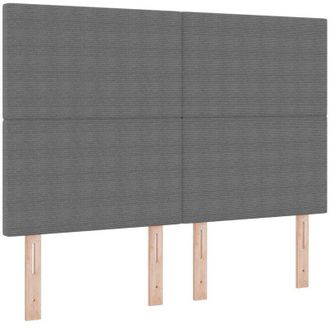 vidaXL Cabecero Con Cabecera Manual Gris Claro 140 Cm Tela De Rayas Vidaxl