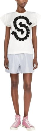 Ferragamo Womens Gancio S Cotton T-Shirt In White