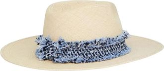 Maison Michel Henrietta Straw Hat - Dames - Hoeden - Beige - M - Tweed - Accessoires