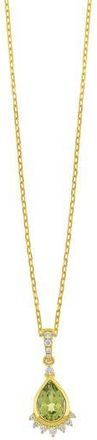 Bony Levy Iris Diamond & Peridot Pendant Necklace in 18K Yellow Gold at Nordstrom Rack