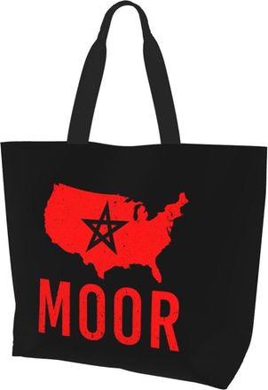 AOOEDM Moorish America Amexem Moroccan Ladies Canvas Tote Reusable Shopping Bag