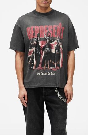 Represent Dream On Tour Graphic T-Shirt in Sun Fade Grey at Nordstrom, Size Xx-Large