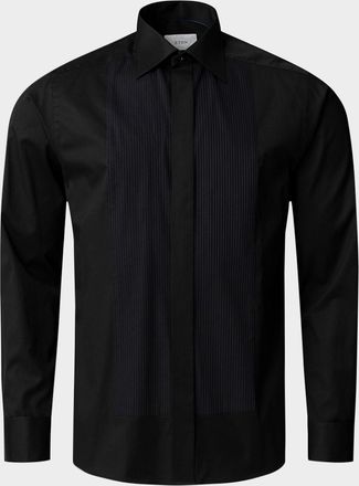 Eton Mens Contemporary-Fit Plisse BIb Dress Shirt
