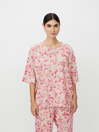 Masai MaDegana Floral Print Top in Carmine at Nordstrom, Size Xx-Large