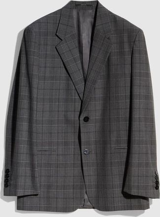 Gucci Checked Fine Wool Jacket, Black