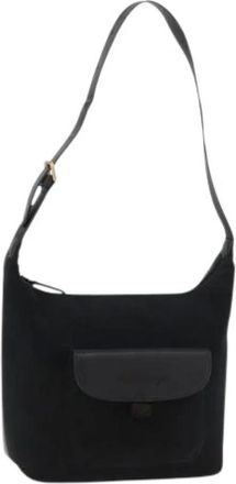 Burberry Pre-owned Shoulder Bags, female, Black, Size: ONE SIZE Pre-owned Suede Shoulder Bag