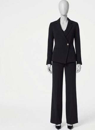 Spanx Perfect Asymmetric Tailored Blazer In Classic Black