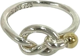 Tiffany & Co. Gold Silver Gold (18K) Silver 925 Band Ring (Pre-Owned)
