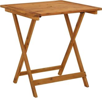 vidaXL Mesa Plegable De Jard&iacute;n De Madera Maciza De Acacia 70x70x75 Cm Vidaxl