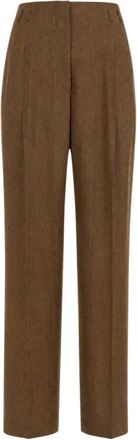 Alberta Ferretti Broeken, Dames, Bruin, S, Wijde broek
