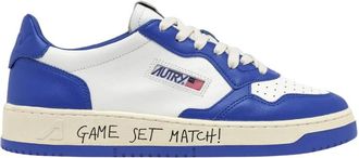 Autry Sneakers, female, Blue, 4 UK, White Blue Trainers Medalist Low