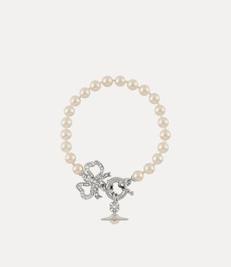 Vivienne Westwood Rigoberta Pearl Bracelet Platinum-white-crystal-creamrose-pearl Platinum-white-crystal-creamrose-pearl Women