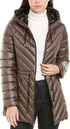 French Connection Quilted Drawstring Coat
