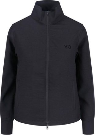 Yohji Yamamoto Logo Zip Sweatshirt - Black