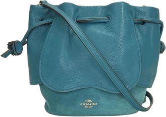Coach Pre-owned Bucket Bag - Dames - Vintage Tas - Blauw - ONE Size - Leer - Vintage