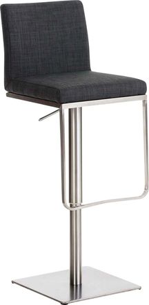 Clp Clp - Taburete De Bar Funda De Tela Panam&aacute; Gris Oscuro Acero Inoxidable