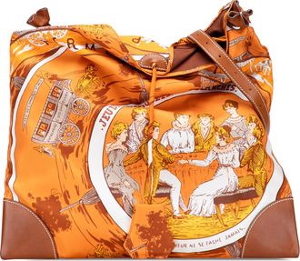 Hermès Orange Jeu des Omnibus et Dames Blanches Silky Pop Crossbody