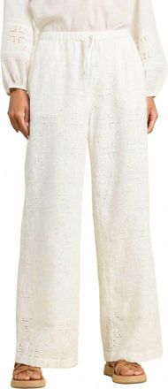 Trovata Vera Embroidered Pant In Handkerchief Eyelet