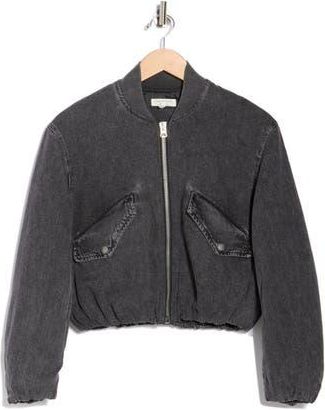 Rag & Bone Maggie Featherweight Cotton Blend Crop Bomber Jacket in Anglique at Nordstrom Rack, Size Large