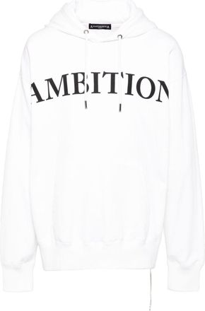 MASTERMIND WORLD slogan print hoodie - men - Cotton - L - White