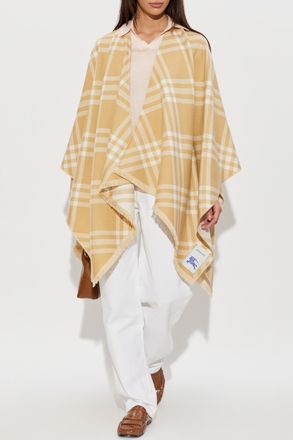 Burberry Poncho Tribar, Womens, Beige