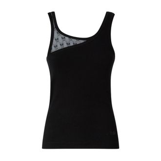 Pinko Sleeveless Tops, female, Black, Size: S Cupboard T-shirt