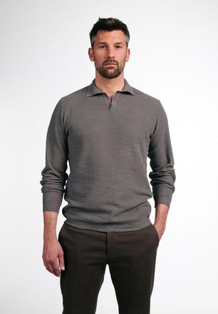 Eterna Strickpullover ETERNA, Herren, Gr. M, beige (taupe), 70% Baumwolle, 30% Leinen, l&auml;ssig geschnitten, Pullover Strickpullover